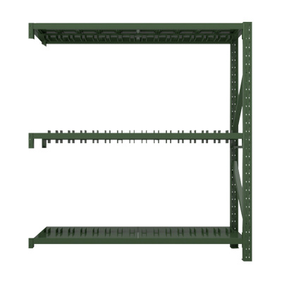 汉诺鑫威消防铁锹镐农具摆放架安保装备器材存放架绿色盾牌货架双层盾牌中型-副架