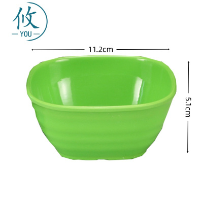 攸 小号绿色四方碗 11.2*5.1cm 个