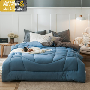 被子被芯水洗棉纯色春秋加厚保暖冬被褥学生宿舍垫被单双人棉被2m 三维工匠