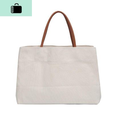 包包2020新款潮韩版大容量帆布包女单肩ins大学生简约手提购物袋NEW LAKE女士单肩包