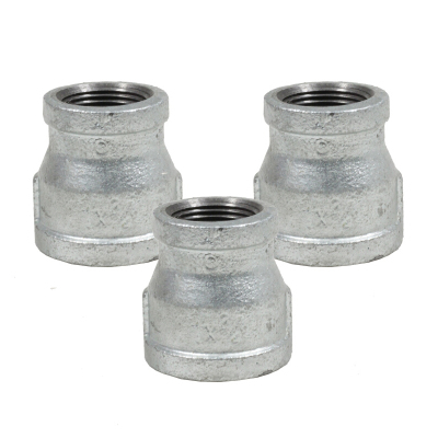 建支 国标热镀锌异径管箍 变径管古 大小头 玛钢 50*25mm 10个