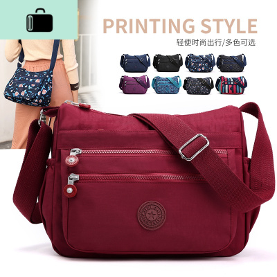 防水洗帆布包女单肩2020年新款牛津布跨包轻便多层斜挎包尼龙背包NEW LAKE女斜挎包