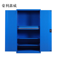 豪利鑫威工具柜加厚铁皮储物柜工厂车间用带抽屉汽修多功能收纳柜通门内一抽柜蓝色