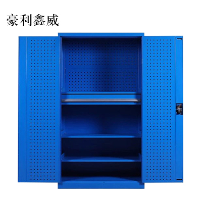 豪利鑫威工具柜加厚铁皮储物柜工厂车间用带抽屉汽修多功能收纳柜通门内一抽柜蓝色