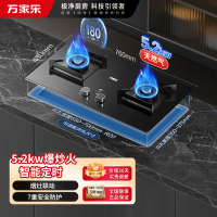 万家乐燃气灶AY9 5.2kw大火力天然气灶 智能定时灶嵌入式灶烟灶联动全进风台嵌两用可调节开孔天然气