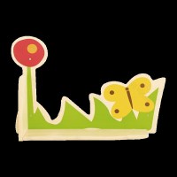 华森葳儿童家具 挂墙书架-蝴蝶