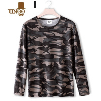 YANXU冰丝网眼长袖T恤男夏秋新款秋衣速干透气宽松防晒弹力迷彩空调衣