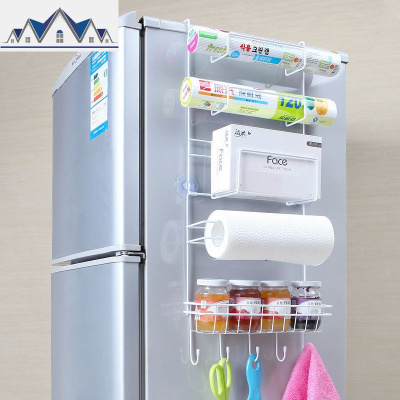 多功能六层冰箱侧挂架厨房用品置物架纸巾调味料保鲜袋收纳 三维工匠