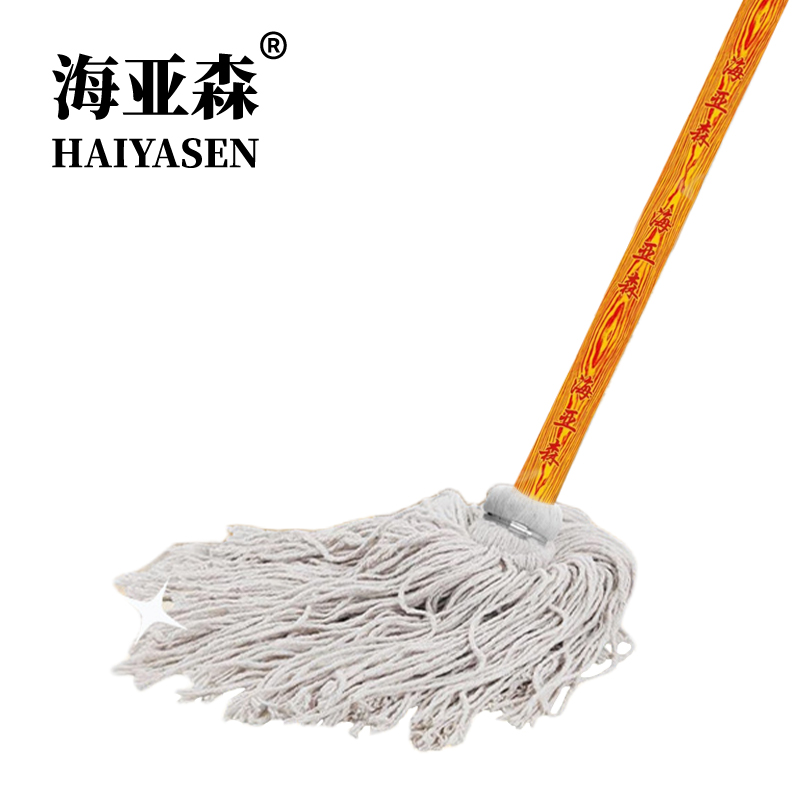海亚森 圆头木杆棉线拖把 白色120cm TK-2001 单位:把