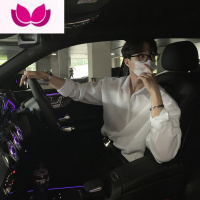 七斓高冷禁欲系白衬衫男法式高级感免烫宽松长袖上衣西服内搭打底衬衣