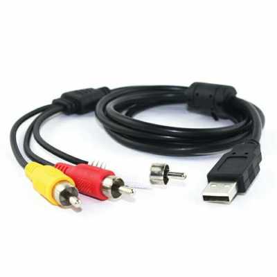 游猎者USB转三莲花AV线USB转3RCA音视频线机顶盒电视机连接线1.5MUSB公转3RCA公1.5米