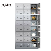 凤凰泾304不锈钢食堂带锁餐具柜24门碗柜钥匙锁1800*900*350