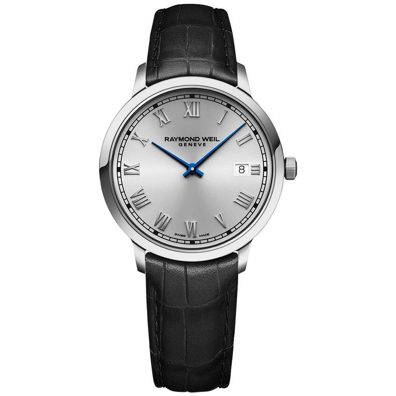 Raymond weil雷蒙威女士石英瑞士腕表mm银色镶钻防水商务简约皮带
