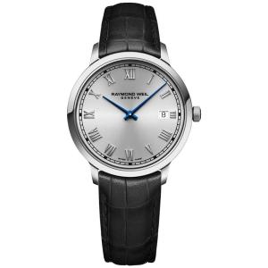 Raymond weil雷蒙威女士石英瑞士腕表mm银色镶钻防水商务简约皮带
