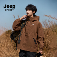 JEEP冲锋衣男款外套2024新款三合一可拆卸情侣旅行高级感登山服女