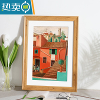 敬平相框摆台挂墙画框装裱儿童a3a4展示8寸10 12 18框架免打孔4k8开八 木纹色 20寸[可放40.6*50.8