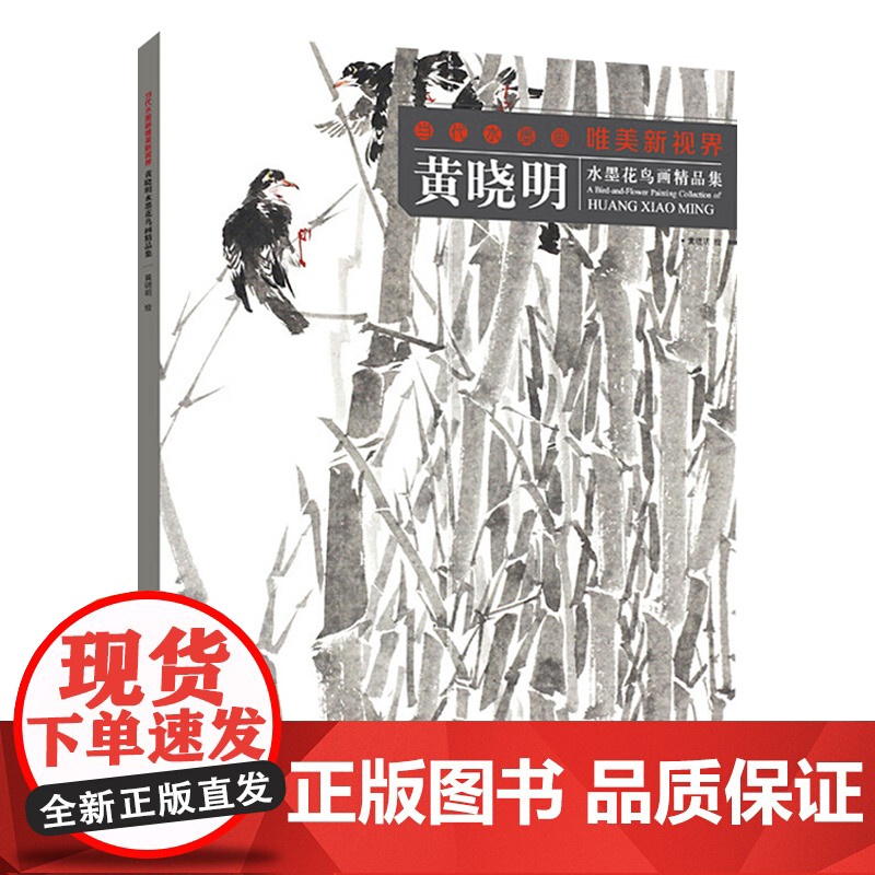 黄晓明 当代水墨画唯美新视界 /水墨花鸟画精品集/白描底稿画谱勾勒技法解析/国画花鸟水墨画临摹画册毛笔绘画入门基础教程