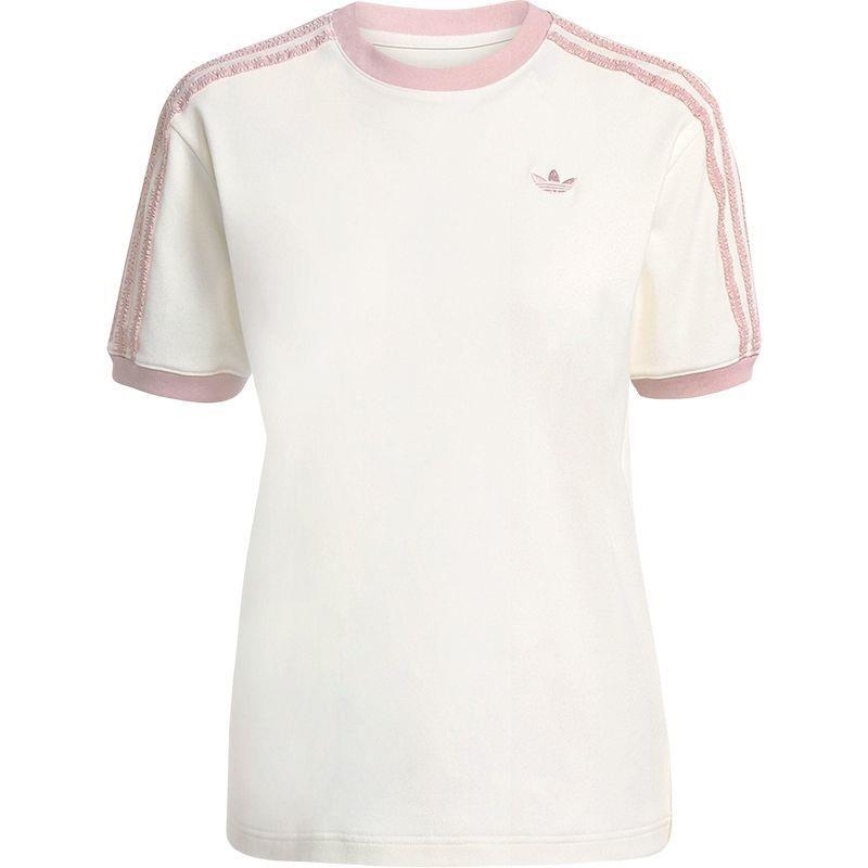 ADIDAS阿迪达斯三叶草短袖T恤运动休闲针织圆领女装KC8821 C