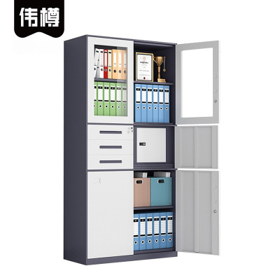 伟樽文件柜灰套白偏三保900*400*1850mm台