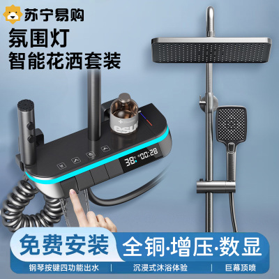 全铜家用淋浴花洒套装浴室卫生间恒温卫浴增压沐浴喷头淋浴器2005