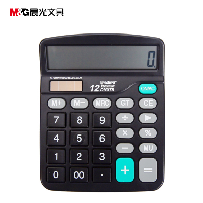 晨光(M&G)ADG98837标朗系列桌面型计算器12位计算机学生计算器双电源太阳能计算器财务办公用品文具