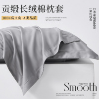 100s长绒棉纯棉枕头套一对装a类成人简约全棉枕套48x74单四季通用