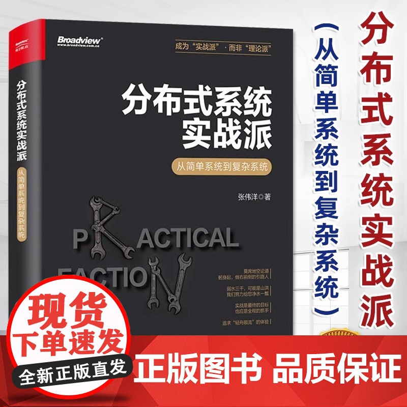 分布式系统实战派:从简单系统到复杂系统 张伟洋 单体架构到微服务架构的演化 分布式技术 消息中间件 搜索引擎应用书