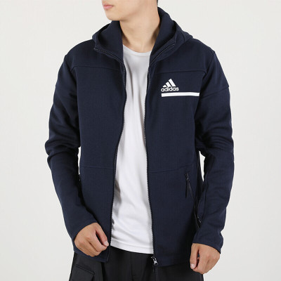 adidas阿迪达斯男装 2020秋季新品运动服跑步健身服时尚连帽针织夹克