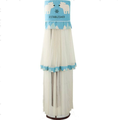 布莱梦棉麻开机不取格力i铂i酷美的海尔空调罩柜机套立式圆形圆柱防尘罩北极熊海尔(180cm)