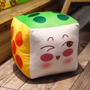 美帮汇创意麻将搞怪抱枕靠垫沙发客厅床头靠枕椅子恶搞表情