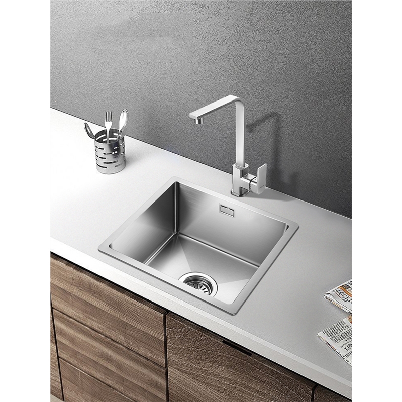 古达水槽手工单槽加厚不锈钢水池台下盆水槽厨房洗菜盆小号吧台