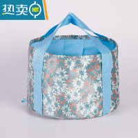 敬平便携式泡脚桶旅行折叠式泡脚提水桶加深大洗脸盆洗漱水袋户外水盆 [15升]雏菊天蓝