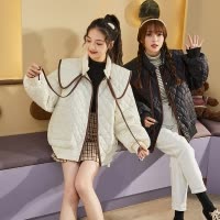 [8.5折价135.9元叠加优惠券]唐狮秋冬新款女棉衣设计感小众加厚新潮in学生棉袄学院风