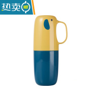 敬平洗漱口杯旅行便携式牙杯牙刷收纳牙具盒刷牙儿童可爱宿舍套装牙缸 黄色+深蓝洗漱杯