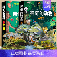 [3D震撼立体书2本]神奇的动物+我们的 [正版]神奇的动物立体书儿童3d立体书翻翻书6-7-8-10岁以上三d宝宝绘本