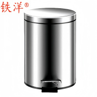 铁洋 不锈钢垃圾桶 8L加厚非缓降 个