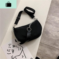 2020春夏新款潮极简冷淡复古风百搭黑色链条腋下法棍单肩包包女NEW LAKE女士单肩包