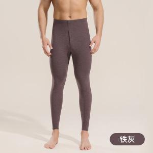 加肥加大秋裤男士薄款德绒保暖裤男款内穿高弹秋冬打底裤螺纹单裤
