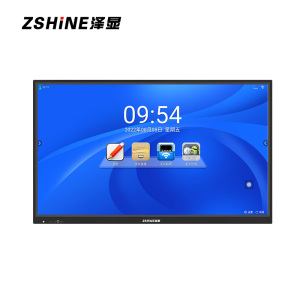 泽显75英寸会议平板i5双系统 4K超高清交互式电子白板 智能触摸一体机 智慧显示屏投屏大屏 ZX-CM750