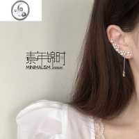 JiMi超闪仙气锆石长款耳环女新款潮时尚简约气质耳钉耳骨夹银针2022潮