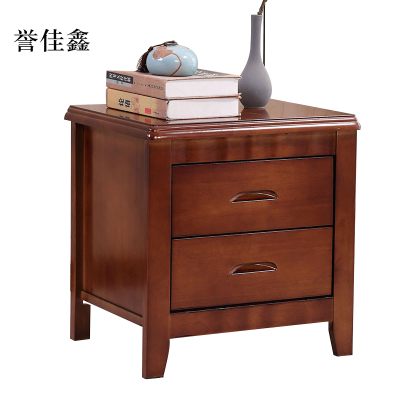 誉佳鑫床头柜简约现代卧室床边储物柜标准款胡桃色50*41*50cm