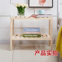 ins风实木置物架 床头柜木制排骨架 一字隔板租房改造 收纳架