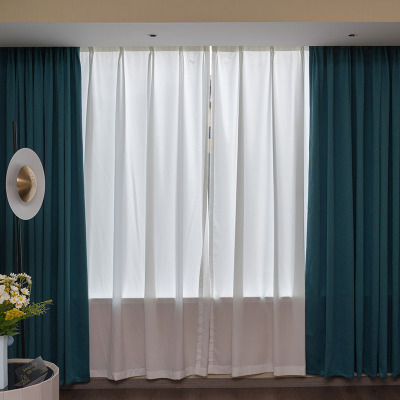 藤世威 双层布艺窗帘