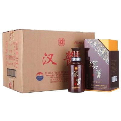 贵州茅台 酱香型白酒礼盒 51度 汉酱 500ml*6瓶 整箱装