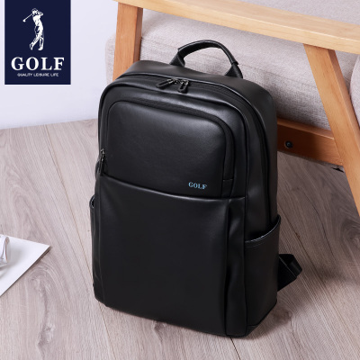 高尔夫GOLF可装15.6英寸笔记本电脑包时尚简约防泼水双肩包男士商务休闲背包大容量