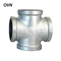 OVN 镀锌内丝等径四通 1寸 DN25国标加厚 个