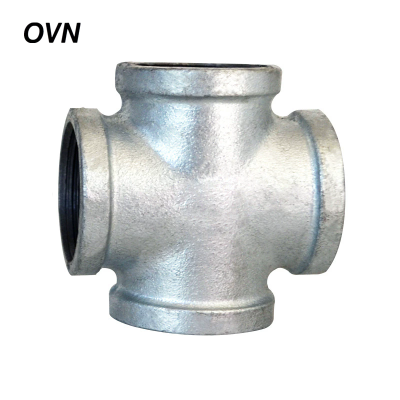 OVN 镀锌内丝等径四通 1寸 DN25国标加厚 个