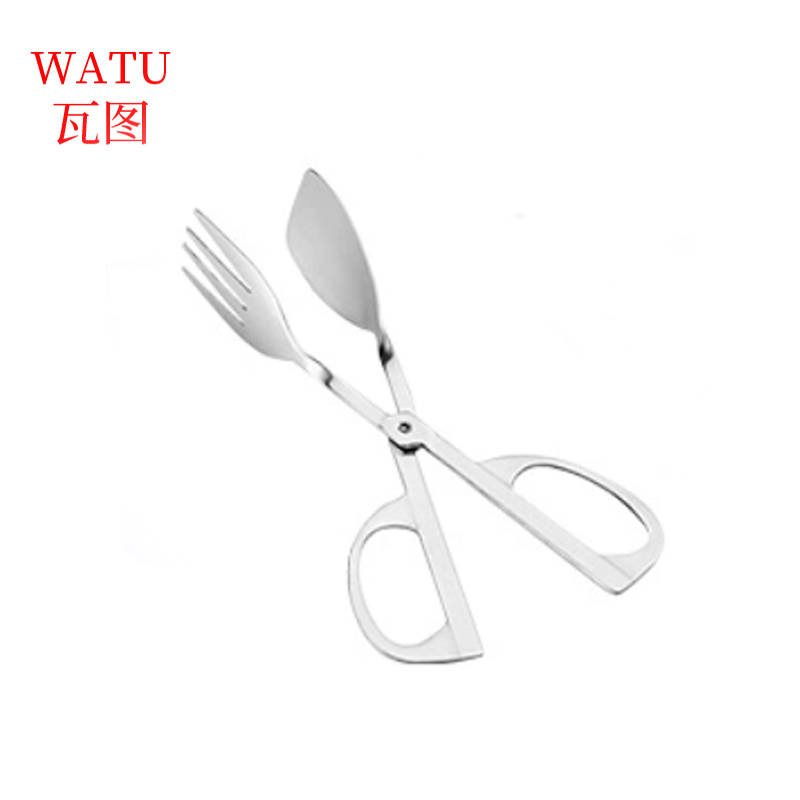 瓦图 不锈钢食品夹 长叉夹 24.5cm 1个装
