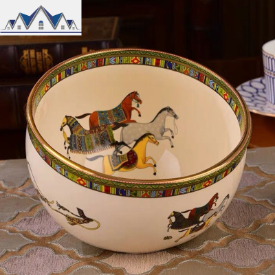 欧式桌面垃圾桶陶瓷创意桌上迷你家用无盖卫生间KTV客厅茶几摆件 三维工匠