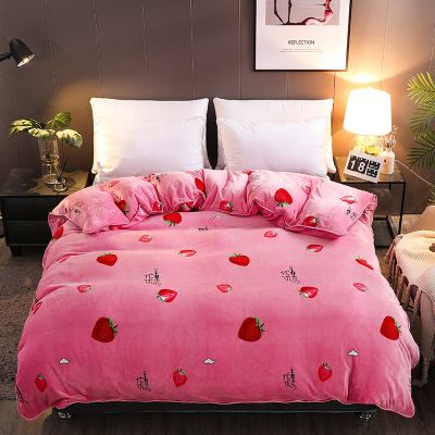 SleepyBear珊瑚绒被套单件加绒加厚冬季双面金被罩学生单双人抗静电法兰绒